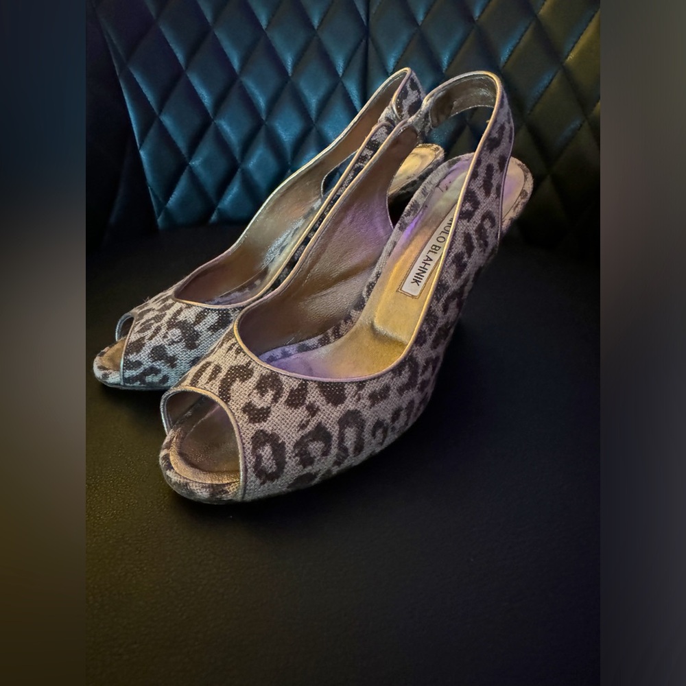Manolo Blahnik Crisscross Cork Slide Wedge Size 37